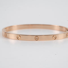 Cartier Love Medium Model Size 18 Pink Gold Bracelet