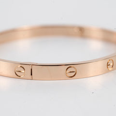 Cartier Love Medium Model Size 18 Pink Gold Bracelet