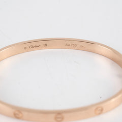 Cartier Love Medium Model Size 18 Pink Gold Bracelet