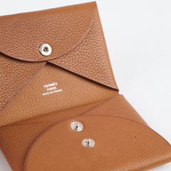 Hermes Calvi Duo Barenia Fauborg Fauve