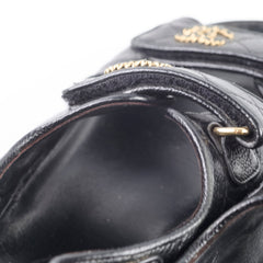 Chanel Dad Sandals Black Womens 38