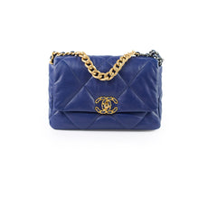 Chanel 19 Small Flap Lambskin Blue Navy