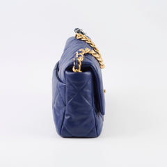 Chanel 19 Small Flap Lambskin Blue Navy