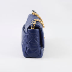 Chanel 19 Small Flap Lambskin Blue Navy