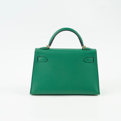 Hermes Mini Kelly Vert Vertigo Epsom - A Stamp