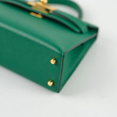 Hermes Mini Kelly Vert Vertigo Epsom - A Stamp