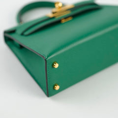 Hermes Mini Kelly Vert Vertigo Epsom - A Stamp
