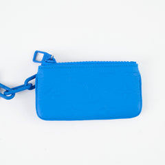 Louis Vuitton Pochette Cles Bleu Taurillion Tone on Tone Hardware