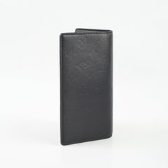 Louis Vuitton Brazza Wallet Monogram Shadow Calf Black