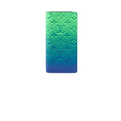 Louis Vuitton Virgil Abloh SS22 Brazza Wallet Taurillion Illusion Gradient Blue/Green