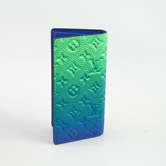 Louis Vuitton Virgil Abloh SS22 Brazza Wallet Taurillion Illusion Gradient Blue/Green