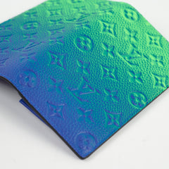 Louis Vuitton Virgil Abloh SS22 Brazza Wallet Taurillion Illusion Gradient Blue/Green