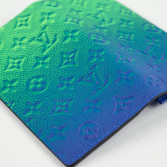 Louis Vuitton Virgil Abloh SS22 Brazza Wallet Taurillion Illusion Gradient Blue/Green