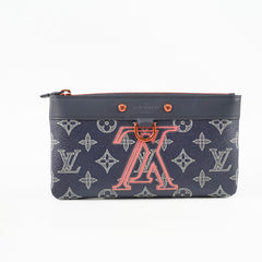 Louis Vuitton Limited Edition Upside Down Apollo PM Pochette Navy Ink Monogram