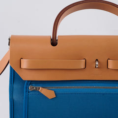 Hermes Herbag 31 Blue/Natural PHW - Stamp X