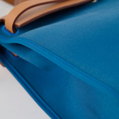 Hermes Herbag 31 Blue/Natural PHW - Stamp X
