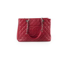 Chanel Caviar Grand Shopping Tote GST Red