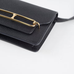Hermes Roulis Slim Wallet Black Chevre 2022
