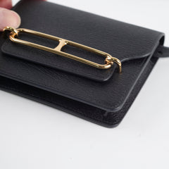 Hermes Roulis Slim Wallet Black Chevre 2022