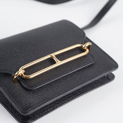Hermes Roulis Slim Wallet Black Chevre 2022
