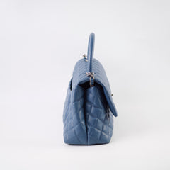Chanel Coco Handle Dusty Steel Blue Caviar (23 Series)