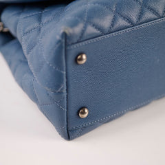 Chanel Coco Handle Dusty Steel Blue Caviar (23 Series)