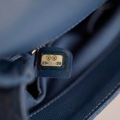 Chanel Coco Handle Dusty Steel Blue Caviar (23 Series)
