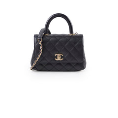 Chanel Mini Coco Handle Caviar Black