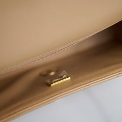 Chanel Rectangle Mini Top Handle Dark Beige Lambksin GHW