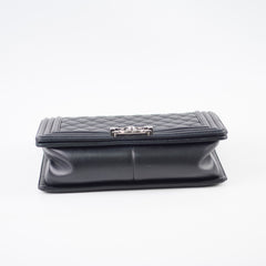 Chanel Old Meidum Boy Bag Black Lambskin RHW 22 Series