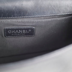 Chanel Old Meidum Boy Bag Black Lambskin RHW 22 Series