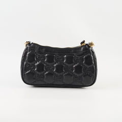 Gucci GG Matelasse Hobo Calfskin Black