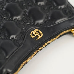 Gucci GG Matelasse Hobo Calfskin Black