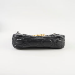 Gucci GG Matelasse Hobo Calfskin Black