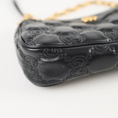 Gucci GG Matelasse Hobo Calfskin Black