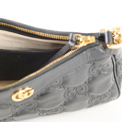 Gucci GG Matelasse Hobo Calfskin Black