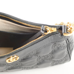Gucci GG Matelasse Hobo Calfskin Black