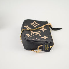 Louis Vuitton Mini Pochette Black Cream Bicolor Empreinte