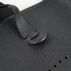 Hermes Evelyne 29 Black Clemence PHW C Stamp