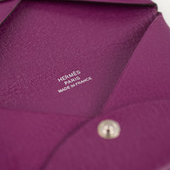 Hermes Calvi Cardholder Anemone Chevre Chamkila