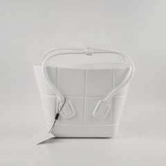 Bottega Veneta Mini Arco Rubber Bag White
