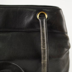 Chanel Deca Coco Mark Black Vintage Tote