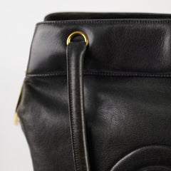 Chanel Deca Coco Mark Black Vintage Tote
