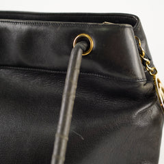 Chanel Deca Coco Mark Black Vintage Tote