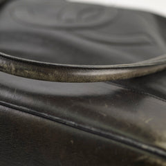 Chanel Deca Coco Mark Black Vintage Tote