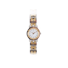 Hermes 24mm Stainless Steel Two Tone Clipper Watch CL4.220