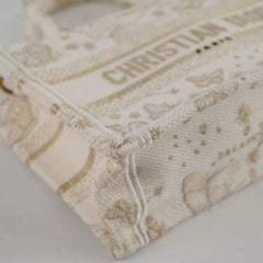 Christian  Dior Mini Book Tote White/Gold