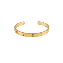Cartier Love Cuff with 1 Diamond Bracelet Size 17