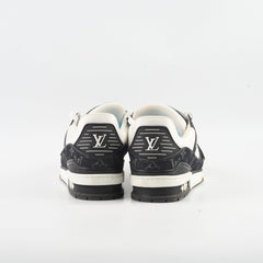 Louis Vuitton Men's LV Trainer Sneakers Black/White Denim Colorway Size US 6
