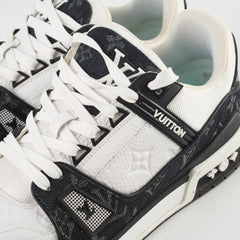 Louis Vuitton Men's LV Trainer Sneakers Black/White Denim Colorway Size US 6